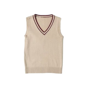 Gilet in maglia con scollo a V e bordo decorativo per bambini, personalizzabile, gilet ufficiale per studenti delle <span class=keywords><strong>scuole</strong></span> superiori - Product Image 6