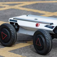 Châssis de robot mobile à suspension indépendante à quatre roues, direction Ackermann, charge utile de 80 kg, vitesse de 9,7 km/h, véhicule terrestre autonome (UGV), robot