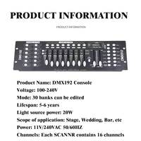 Contrôleur d'éclairage de scène Easy Instalion DMX 192 Contrôleur DMX512 pour éclairage de scène