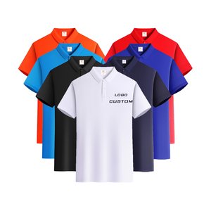 เสื้อโปโลปักลายผ้าฝ้ายแท้ 100% 200GSM คุณภาพสูง แบบสั่งทำ OEM สีน้ำเงิน แขนสั้น สไตล์ลำลองธุรกิจ สำหรับผู้ชาย มีปก - Product Image 1