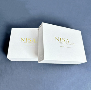 Caja de ropa de cartón rígido de lujo personalizada beigeGift Packaging Cosmético <span class=keywords><strong>dos</strong></span> <span class=keywords><strong>piezas</strong></span> tapa y caja base con lino - Product Image 2