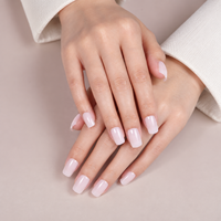 32 pièces de faux ongles à presser en ABS, couleur nude laiteux, courts, carrés et ovales, brillants, de haute qualité, imperméables, vente en gros