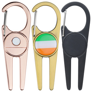<b>Golf</b> Ball Fork Zinc Alloy Portable With Hook Epoxy Resin Mark For <b>Golf</b> Gear - Product Image 2