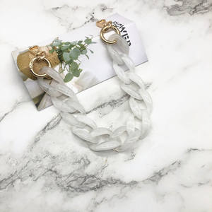 إكسسوار حقيبة بلاستيكية من راتنج الأكريليك بحلقات سلسلة سميكة مع خطاف كبس لاستبدال حزام الهاتف أو حزام حقيبة اليد والمحفظة - Product Image 3