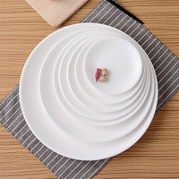 Assiettes Rondes en Porcelaine Fine Blanches et Dorées pour la Restauration, le Buffet et la Maison – Vente en Gros