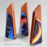 Trophée en cristal personnalisé avec base en marbre, Trophée en marbre et cristal, Trophée en cristal et marbre personnalisable