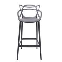 Chaise de bar moderne avec dossier creux et accoudoirs, tabouret léger en plastique, chaise haute de comptoir pour cuisine ouverte, pub, bistrot