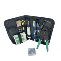 Kit réseau Ethernet LAN manuel 10-en-1 avec testeur de câble RJ45 Cat5e/Cat6 et pince à sertir en acier à haute teneur en carbone OEM