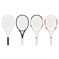 Raquette de tennis pop très vendue avec cordage, raquette de tennis pour entraînement adulte, raquette de paddle-tennis d'extérieur et d'intérieur