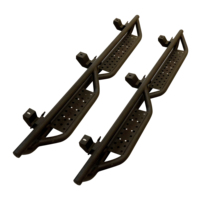 Zolionwil 4X4 Pickup Truck Otro Exterior Negro Estribos traseros Paso lateral para 18-24 Jeep Wrangler JL 4 puertas