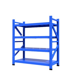 Étagères d'entrepôt en acier multi-niveaux réglables à assemblage rapide, rayonnages de stockage pour entrepôt et dépôt, rayonnages de marchandises robustes - Product Image 5