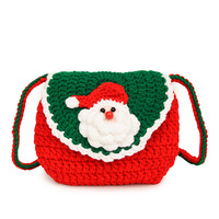 Sac Tendance 2024 vente en gros nouveau fil de père noël mignon une épaule diagonale sac croisé noël sac tissé à la main