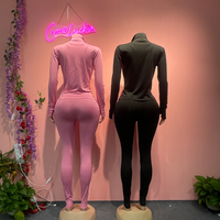 Conjuntos De Mujer Y2K spor egzersiz Fitness kıyafet spor atletik Bro ceket ve yüksek bel tayt 3 parça Set kadın