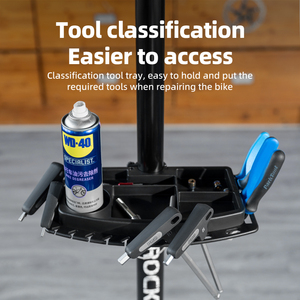 Cavalletto Pieghevole Portatile ROCKBROS per Parcheggio e Manutenzione Bici Supporto <span class=keywords><strong>da</strong></span> Parete in Lega di Alluminio Regolabile per Bicicletta - Product Image 4