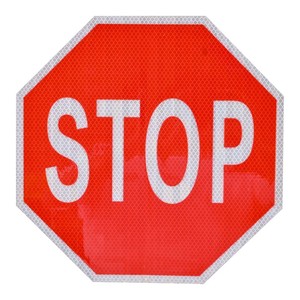 Hand Held Double Sided Reflective Pedestrian Crossing Guard <strong>Traffic</strong> Control Paddle Handheld Safety Warning Stop <strong>Traffic</strong> Signs - Product Image 2