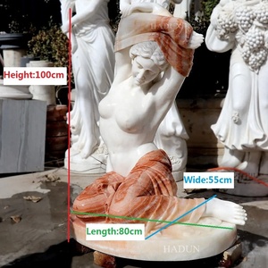 تمثال أبيض مثير من الحجر الطبيعي المنحوت سيدة من الرخام للبيع - Product Image 2