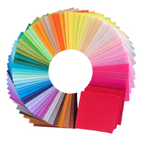 Feutre 100 % polyester durable en 65 couleurs, matériau de couture recyclé, motif uni teint
