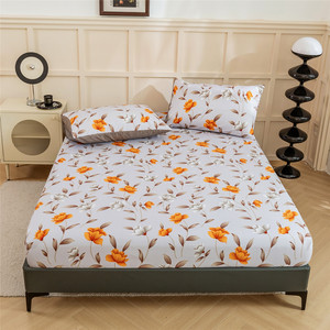 Bán buôn bán hot in siêu mềm sợi nhỏ 1800 chủ đề đếm sang trọng Ai Cập sâu túi nhăn 4 Mảnh tấm ga trải giường thiết lập - Product Image 1