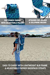 Silla Reclinable Plegable Moderna de Aluminio para Jardín y Playa con Bolsillo y Bolsa Refrigeradora Desmontable - Product Image 3