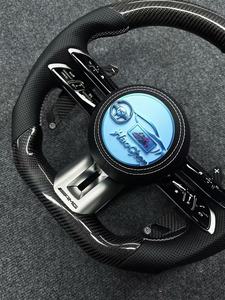 Volante in Fibra di Carbonio Forgiata Personalizzato LHC con Pelle Nappa Traforata per Mercedes-Benz <span class=keywords><strong>W205</strong></span> C63 C180 C117 CLA Upgrade - Product Image 4