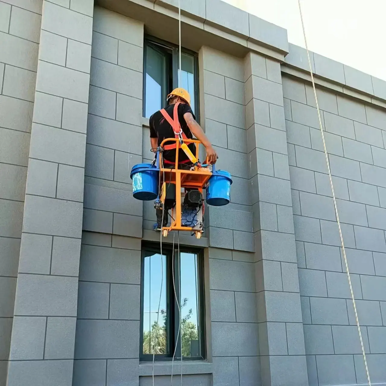 Equipo de limpieza de ventanas de gran altura Zlp630 Plataforma suspendida de cuerda Cuna de construcción