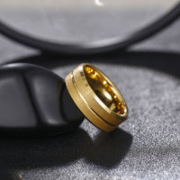 Bagues en carbure de tungstène rainurées sablées plaquées or et argent 8MM OAHLAN pour hommes – Bijoux de mode, bagues de fiançailles et alliances pour hommes