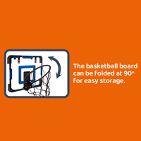 Tableau de basket-ball pliable en plastique pour l'intérieur, à fixer au mur ou à la porte, avec éclairage, pour enfants