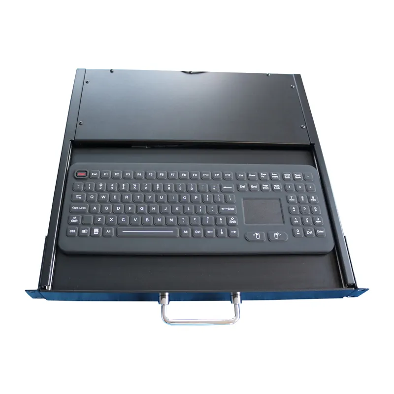 IP65 Dynamic Industrial Drawer Keyboard PS2 USB Rugged Keyboard With Touchpad