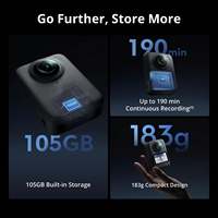Caméra d'action Osmo 360 Standard Combo 4K CMOS, kit photo et vidéo 360 avec carte MicroSD et câble USB C pour vlog de voyage