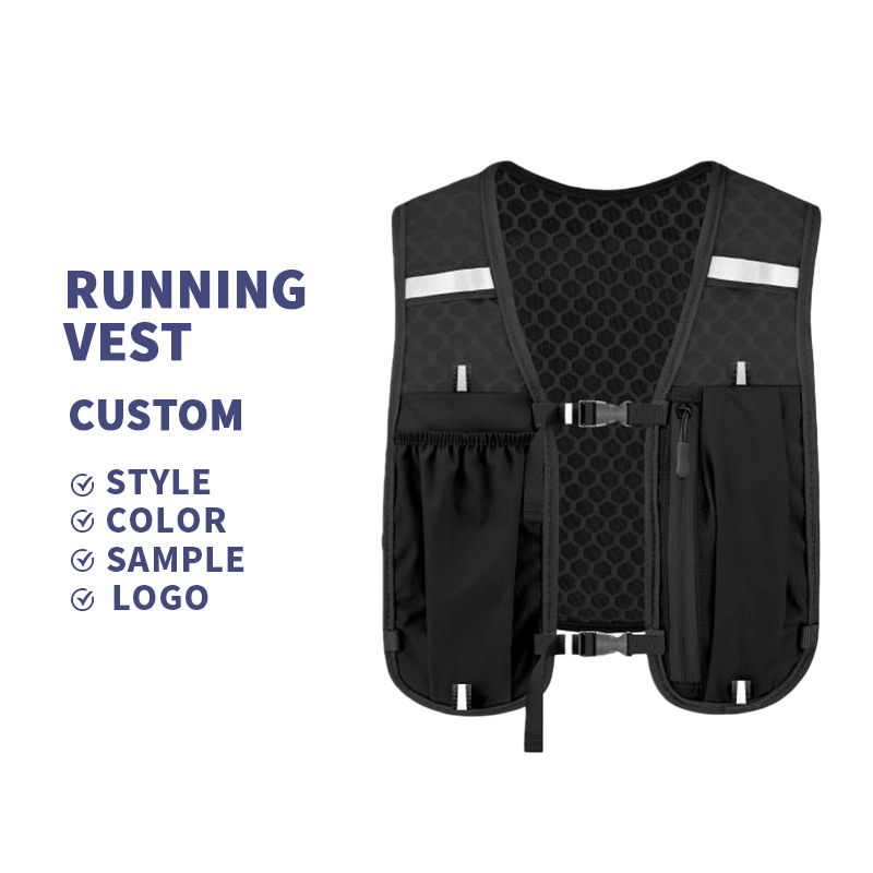 High-quality Fashion Lightweight Waterproof Outdoor Nylon Hydration Running Vest with Phone Storage for Hiking & Cycling