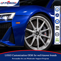 Jantes forgées sur mesure de luxe monobloc 20 pouces en argent brossé 5x112 pour Audi R8 Type 4S Supercar haute performance