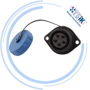 Conector Hembra SP2112/<span class=keywords><strong>S</strong></span> para Montaje <span class=keywords><strong>en</strong></span> Panel, Impermeable, 2 Pines, IP68, Terminación por Soldadura, con Tuerca de Bloqueo Chapada <span class=keywords><strong>en</strong></span> Oro, para Gabinete de Inversor Solar - Product Image 4