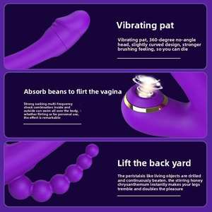 Sıcak satış 3-in-1 seks oyuncakları g-spot Patting vibratör tavşan klitoris stimülatörü kadınlar için masaj - Product Image 4