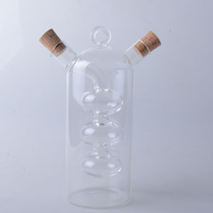 Bouteille d'huile d'olive de vinaigre, cruet d'huile d'olive <span class=keywords><strong>en</strong></span> verre de haute qualité 2 bouteilles <span class=keywords><strong>en</strong></span> 1 contenant - Product Image 3