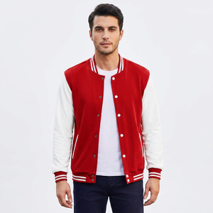 Blouson universitaire coupe régulière coupe-vent en toile à motif lettres, personnalisable OEM/ODM, pour homme – Meilleures ventes 2025 - Product Image 1