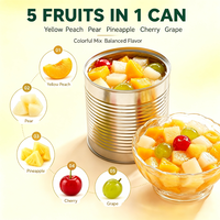 Ingeblikte Fruitcocktail 850g Ananas Perzik Peer in Licht Siroop HACCP BRC OEM Private Label Groothandel Blikverpakking Leverancier