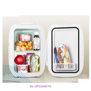 kamar tidur kulkas freezer Suppliers-Kulkas Mobil Pendingin dan Penghangat 6L, Kulkas Mini Kecil Murah untuk Kamar Tidur dan Perjalanan