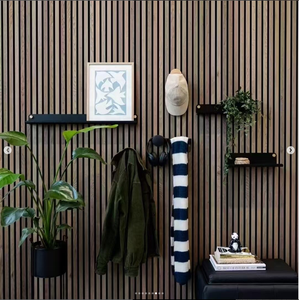Chine Vente en gros Décoration intérieure USA Entrepôt Produits Panneaux muraux acoustiques insonorisés à lattes de bois pour plafond ou <span class=keywords><strong>mur</strong></span> - Product Image 5