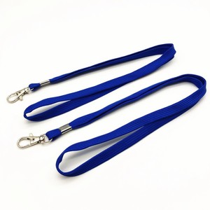 Nylon Lanyard 1x45cm Metal Swivel <b>Clip</b> Id Card Holder Royal Blue - Product Image 1