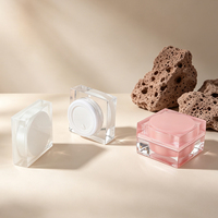 Nouveau produit, pot à crème carré de 10 ml, emballage cosmétique, pot blanc, pot vide pour crème pour les yeux, crème pour le visage, crème de nuit, OEM
