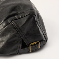 Automne hommes réglable Gatsby béret chapeau en cuir PU gavroche Lvy casquettes pour Golf conduite plat pêche casquette gavroche Style Snapback