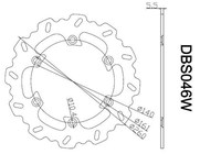 Areyourshop Rotor Cakram Rem Belakang untuk Suzuki GSX1300R Hayabusa GSXR 1300 ABS 2008-2019