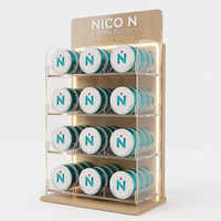 Présentoir de comptoir personnalisé à 4 niveaux pour sachets de nicotine, idéal pour la vente de Snus et les boutiques de tabac