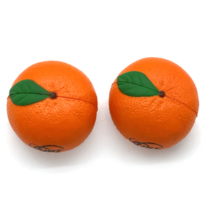 برتقال صناعي واقعي مع أوراق من رغوة البولي يوريثان، محاكاة للبرتقال، زينة للهالوين، ألعاب تخفيف التوتر - Product Image 5