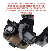 Ensemble de navigation tactique SIVI avec boussole LED et étui support GPS pour la chasse et le scoutisme sur gilet de poitrine