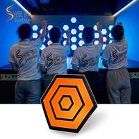 Panneau lumineux LED RGB 3-en-1 interactif pour jeux actifs, 10W, DMX512, certifié CE, pour salle de jeux commerciale intérieure 8 personnes