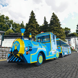 <span class=keywords><strong>Train</strong></span> touristique électrique sans rails à 42 places pour visites de sites touristiques, bus électrique pour hôtels et complexes hôteliers - Product Image 1