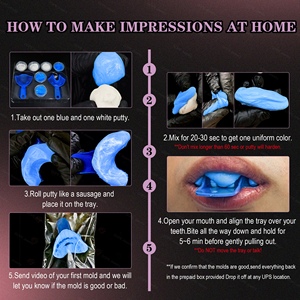 กริลล์ฟันโมอิสซาไนต์แบบสั่งทำ บนล่าง 10 8 6 เงินแท้ S925 ชุบทองคำแท้ 10K 14K 18K ชุบทองคำขาว ชุบทองคำชมพู  แบบ VVS เครื่องประดับฮิปฮอปสุดหรู - Product Image 4