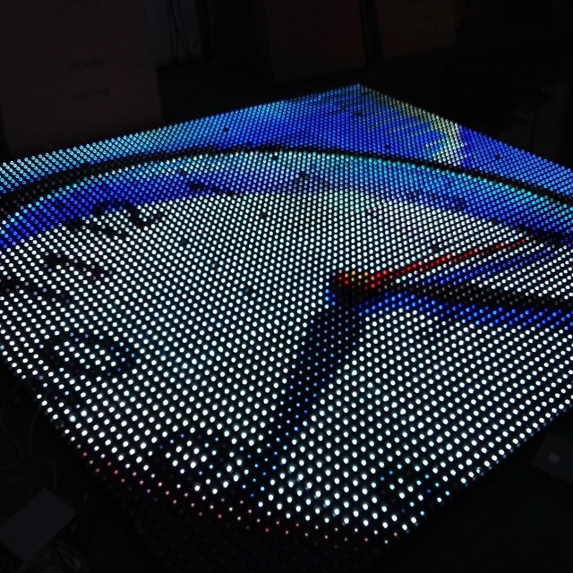LED Digital Sensor Interactive Floor Tile Custom Abyss Mirror Luminous Stage Screen Indoor Amusement Metal Fiberglass Playhouse