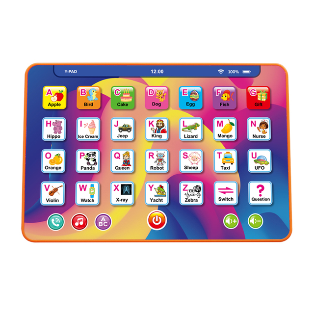 7 Inch Early Learning Y PAD ABC Letters Tablet Learning Pad Intelligent English Leaning Machine Laptop Kids Computer